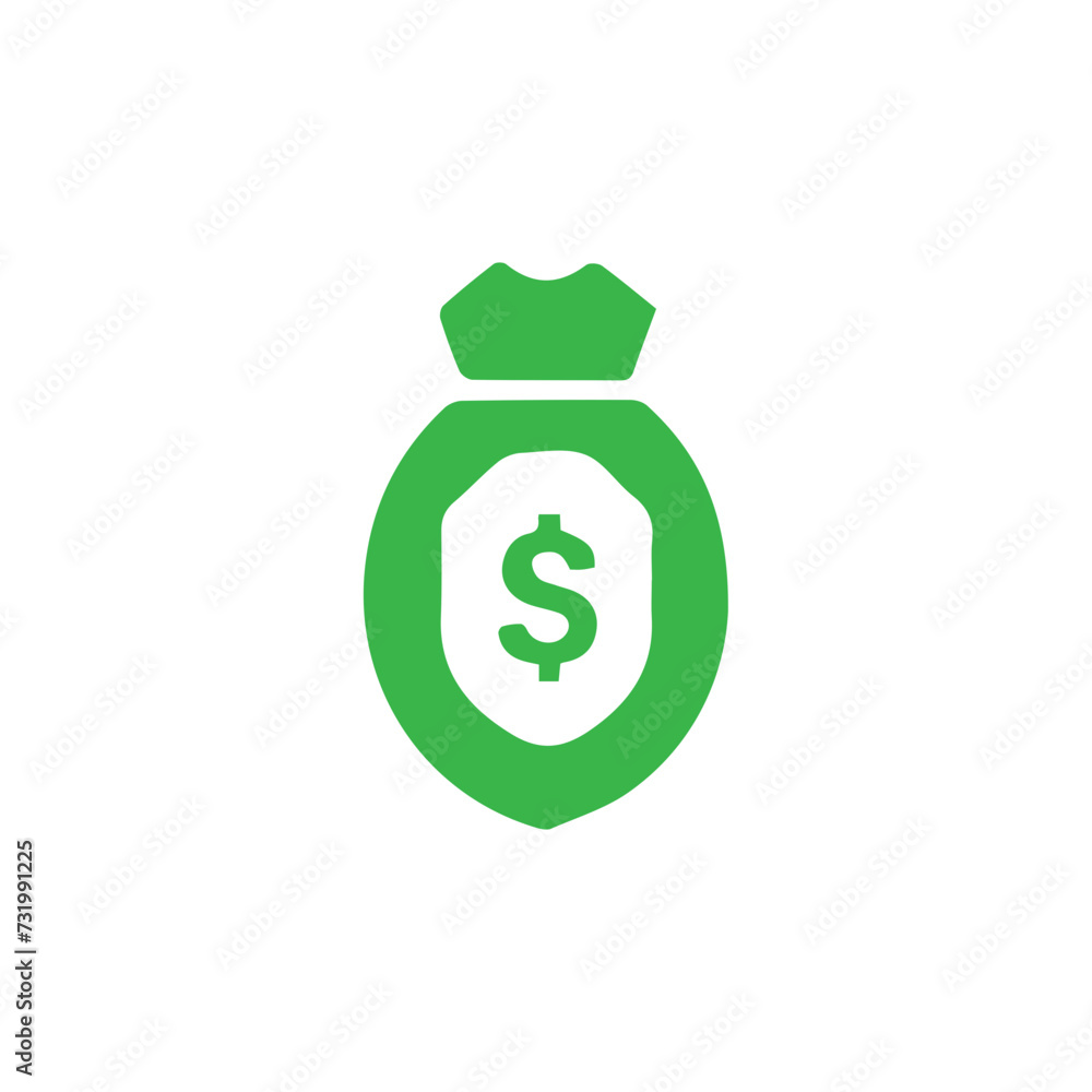 Money bag icon flat design Money bag icon flat design