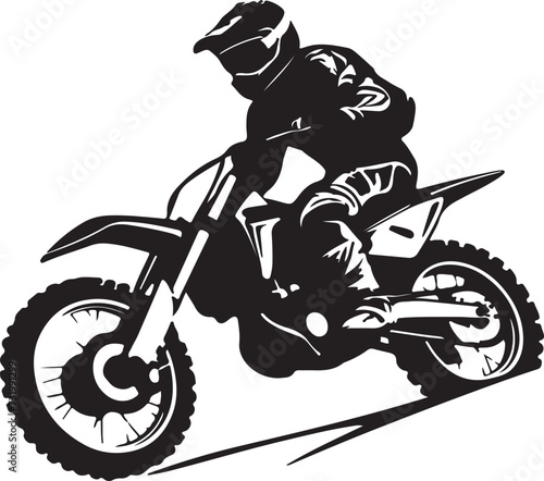 motocross silhouette vector illustration silhouettes motocross rider on a motorcycle vector illustrations