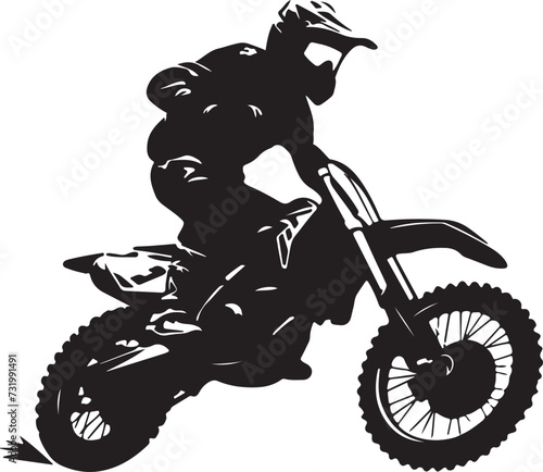 motocross silhouette vector illustration silhouettes motocross rider on a motorcycle vector illustrations