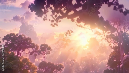 Fantastic and Exotic Planet Allen Environment Anime. cartoon and anime style	 photo