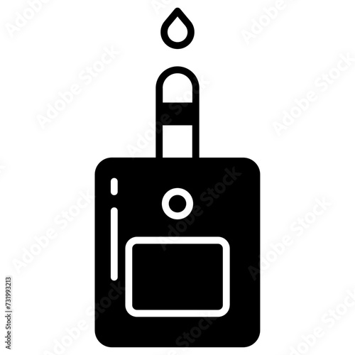 diabetes glyph and line vector illustration