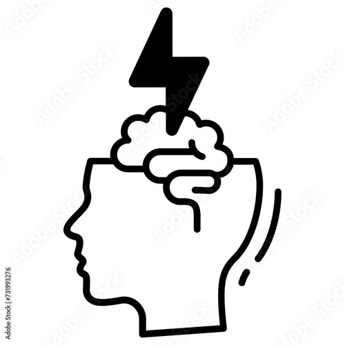 Stroke glyph and line vector illustration