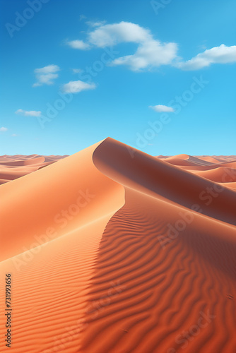 beautiful sand dunes in the desert