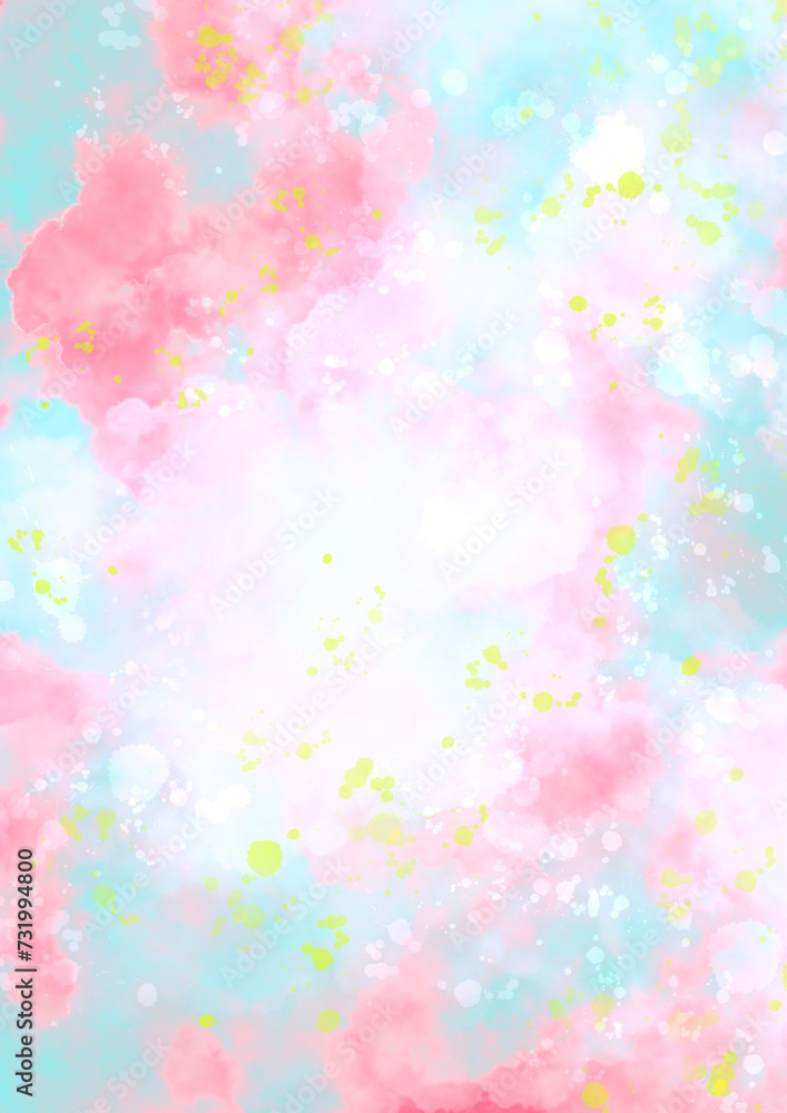 abstract watercolor background pink blue