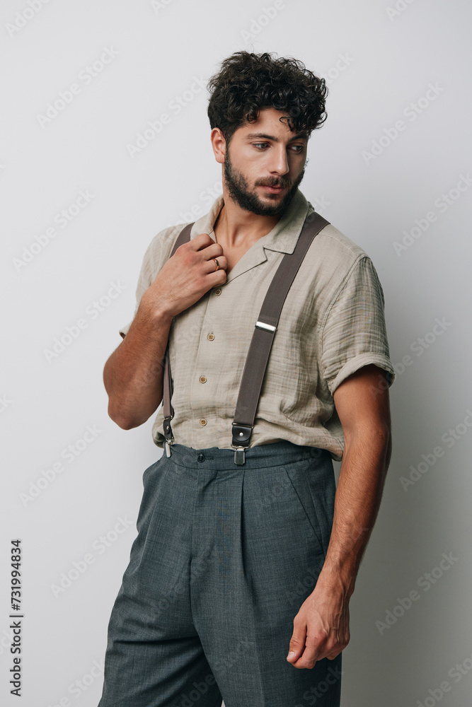 Fototapeta premium Young adult male person portrait men