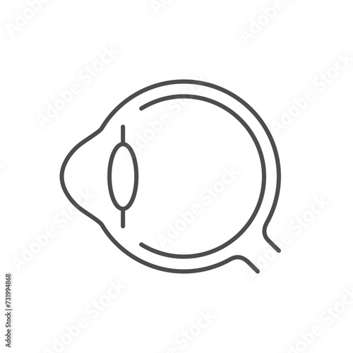 Keratoconus disease line outline icon