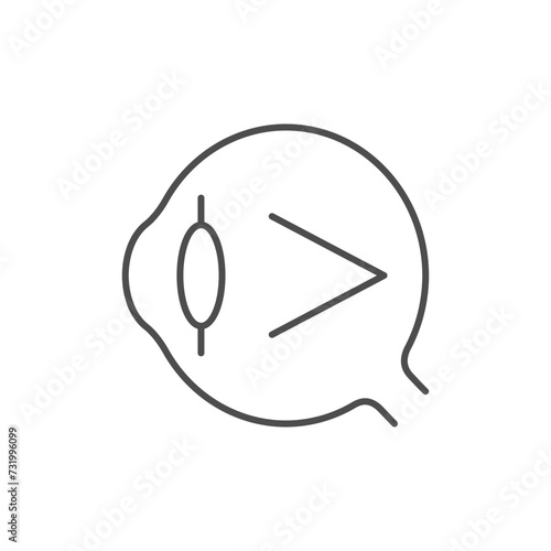 Myopia scheme line outline icon