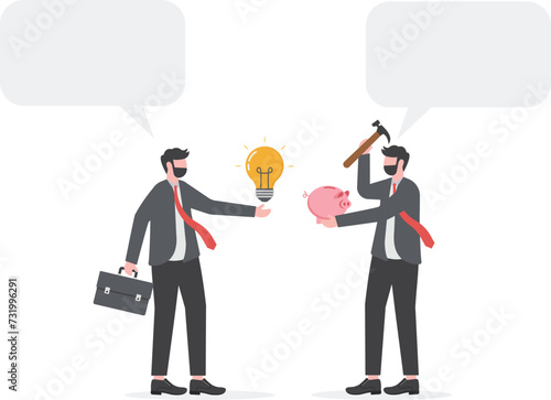 Helping hand, supporting business concepts. businessmen give ideas for desperate people.

