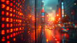 background with lights, Blurred bokeh effect with stock market charts and banking market, Ai generated image 
