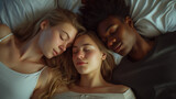 A Triad of Polyamorous Sleeping Together