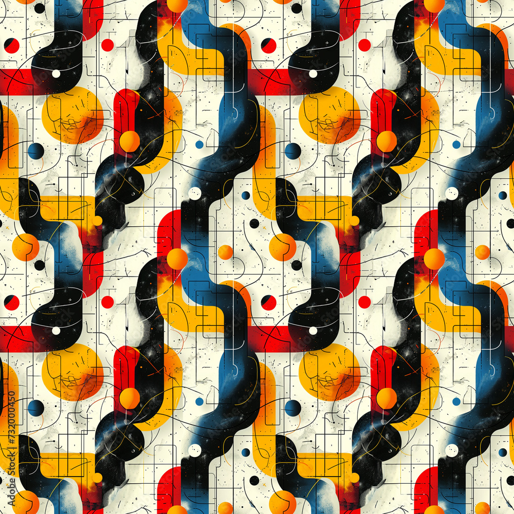 Obraz premium Beautiful seamless geometric color background