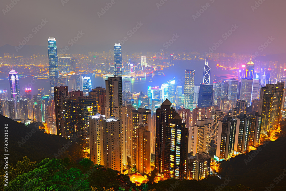 Fototapeta premium Dynamic Cityscape: Urban Majesty in Motion