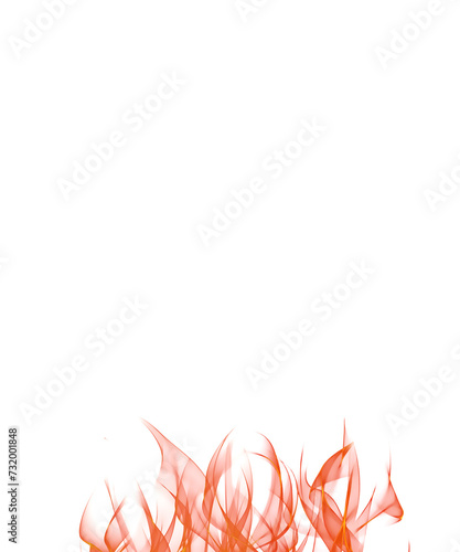 Realistic burning fire flames with shiny bright elements. Isolated on transparent background. Transparent fire flames and sparks for design