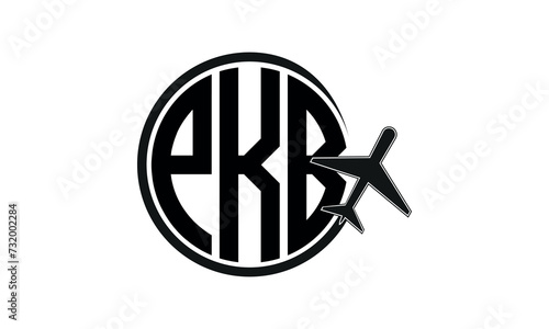 PKB three initial letter circle tour & travel agency logo design vector template. hajj Umrah agency, abstract, wordmark, business, monogram, minimalist, brand, company, flat, tourism agency, tourist