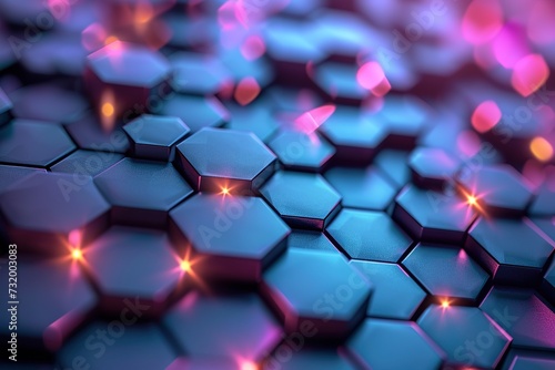 Hexagons pattern. Geometric abstract background with simple hexagonal elements. Medical  technology or science design