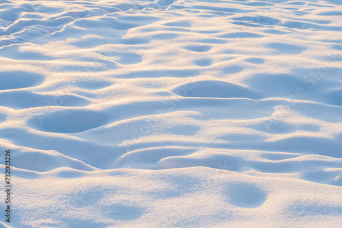 Bright snow surface with trace remains.