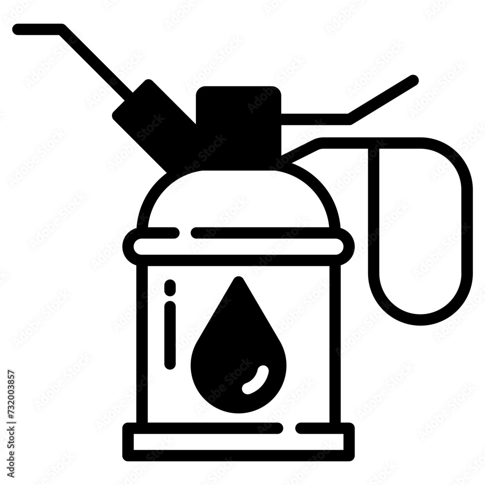 Fototapeta premium Oiler glyph and line vector illustration