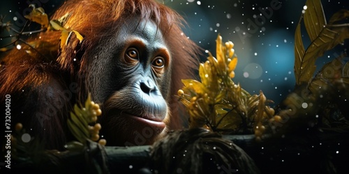Orangutan in its Natural Habitat, Wildlife Photography