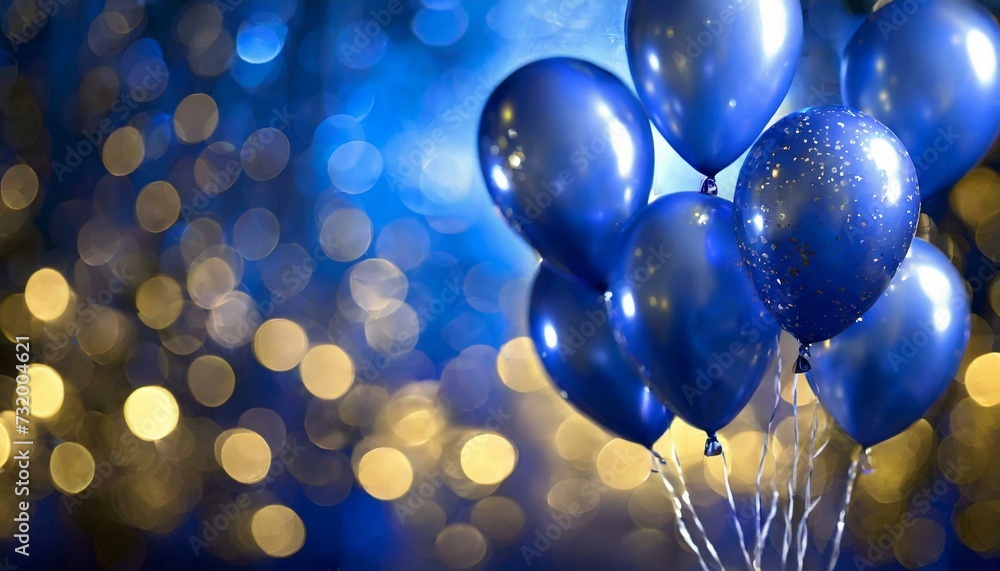 Festive Celebration Background with Helium Balloons, blue background copy space
Festive Celebration Background with Helium Balloons, blue background copy space