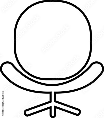 Chair and seating black line icon. Office chair, armchair and sofa outline vector isolated on transparent background. Luxury furniture linear sign and element symbol. Classical and modern trendy style © Ali