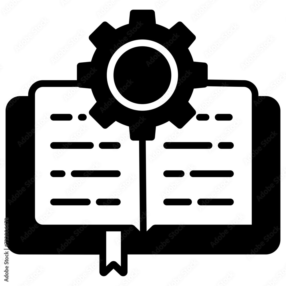 Fototapeta premium Settings glyph and line vector illustration