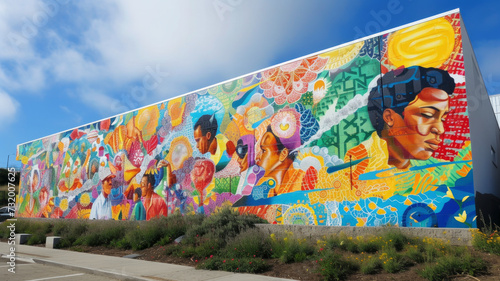 Inspirational mural depicting stories of resilience, portraying inspiration and the transformative power of hope