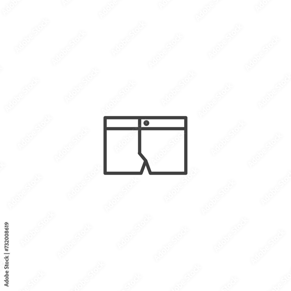 Shorts inner wear flat vector design Shorts inner wear flat vector design