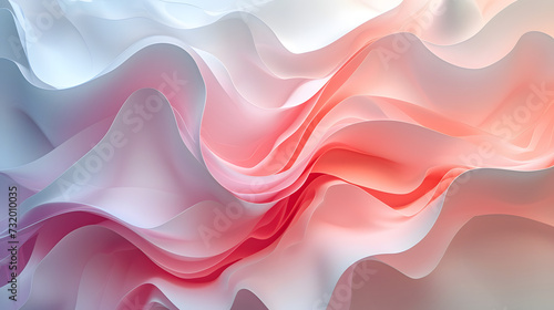 Minimalist shapeless vibrant pink colorful waves abstract background wallpaper