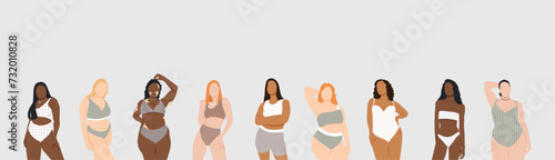 Women of different ethnicities stand side by side together.