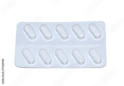 Fotografi Pain pills on isolated transparent background