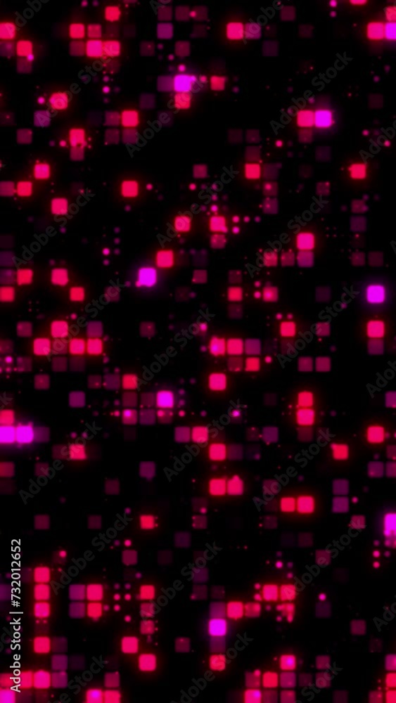 Abstract data and technology background. Digital animated dot and cube. Random changing colors and flickering dots. Abstract pink color digital technology background Abstract data and technology background. Digital animated dot and cube. Random changing colors and flickering dots. Abstract pink color digital technology background