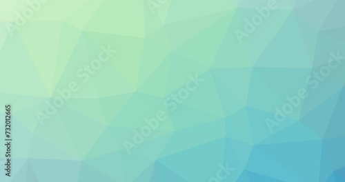 Abstract blue background made of geometric low poly design with slow motion across the screen photo
