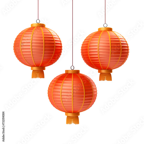Chinese Lanterns on transparent background PNG image
