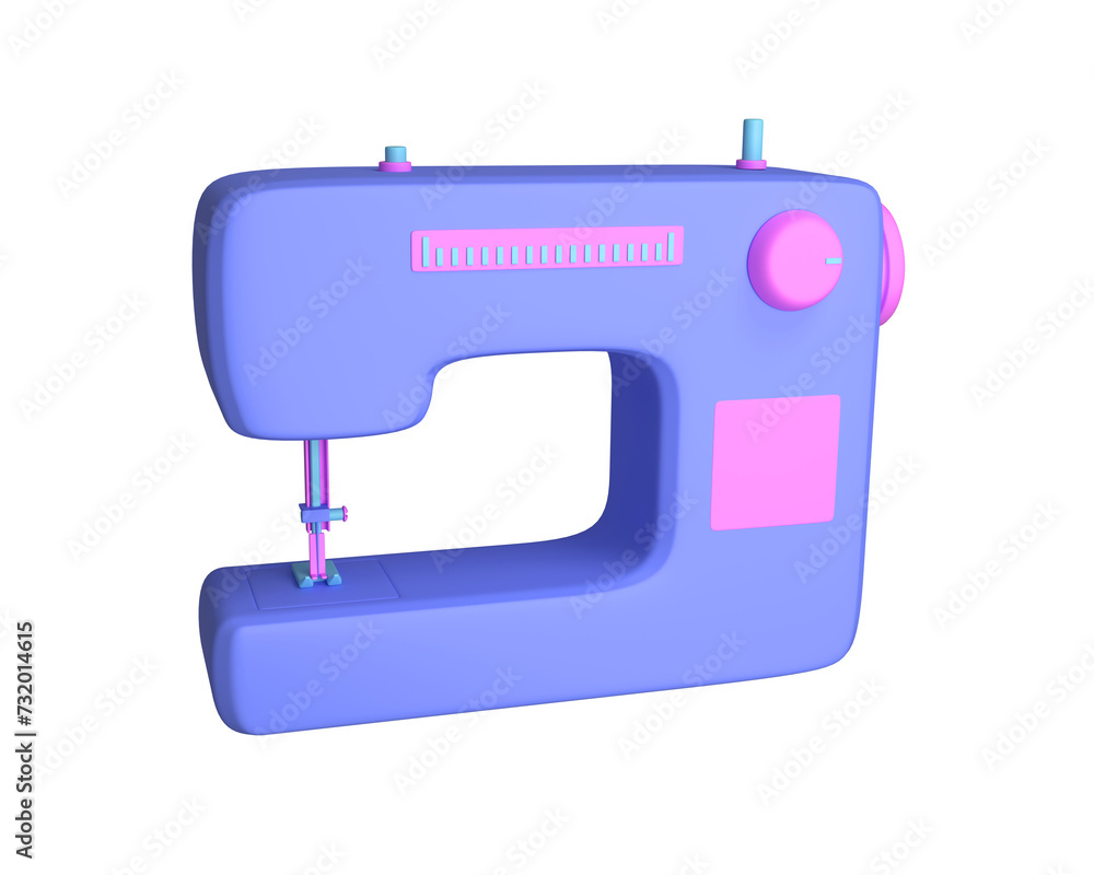 3d sewing machine. 3d rendering