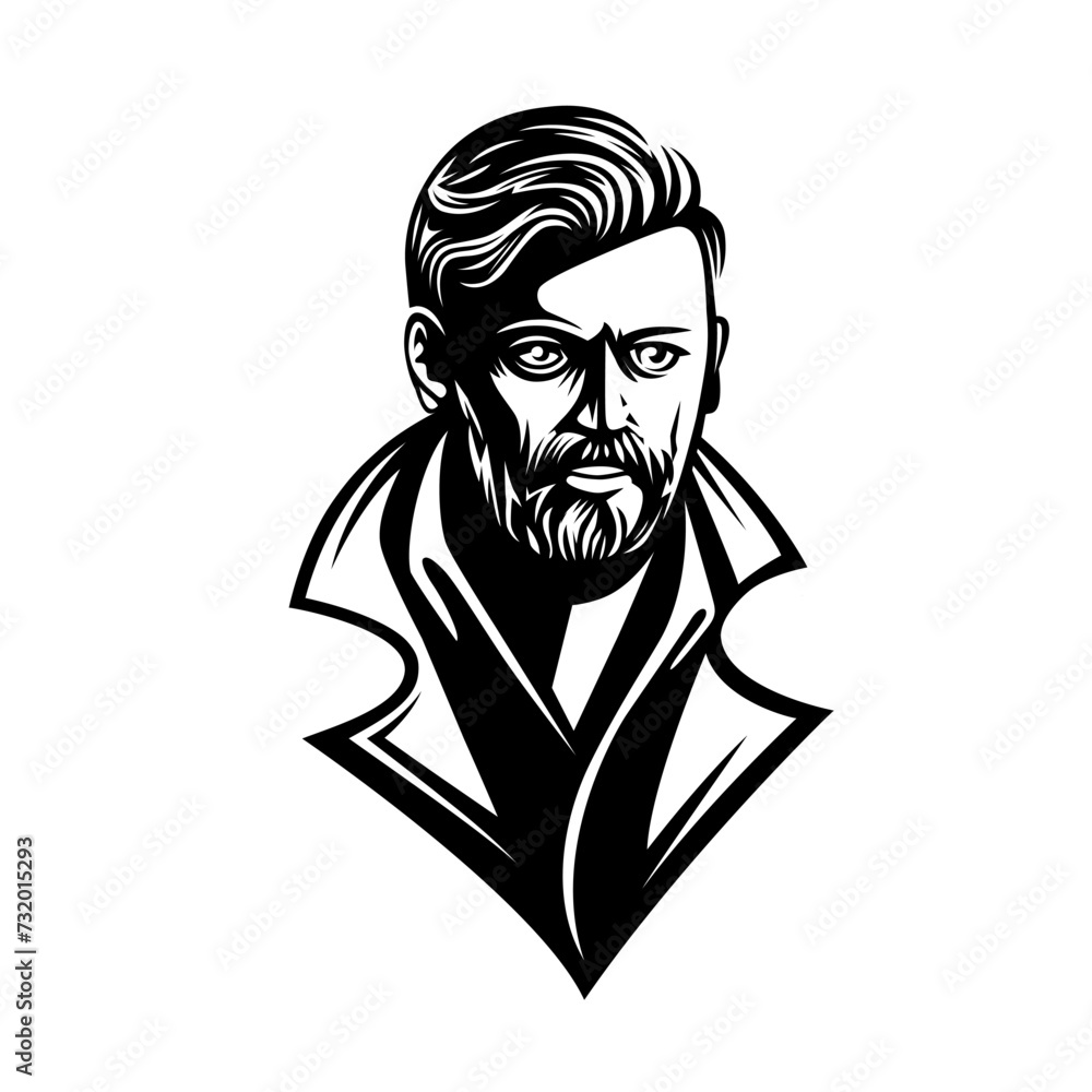 Illustration of man on white background. Illustration of man on white background.