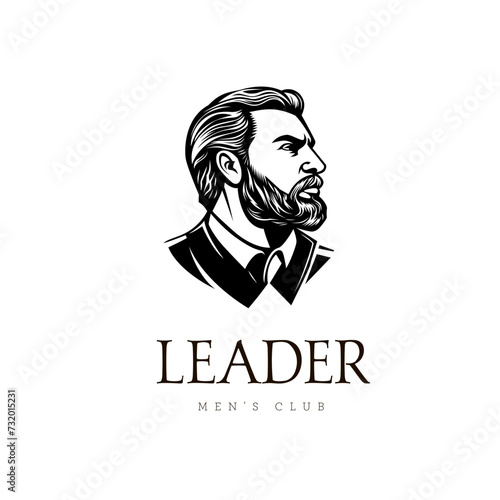 Emblem of Leader on white background.