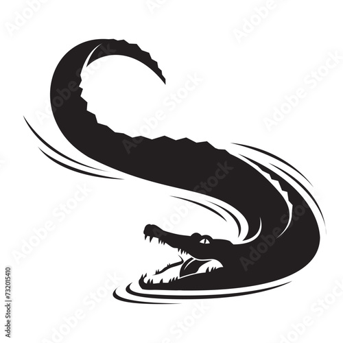 crocodile icon isolated on white background