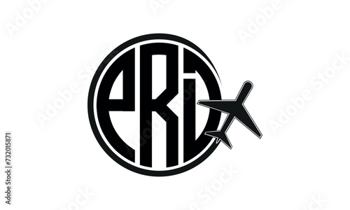 PRD three initial letter circle tour & travel agency logo design vector template. hajj Umrah agency, abstract, wordmark, business, monogram, minimalist, brand, company, flat, tourism agency, tourist