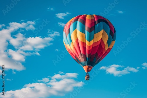 Vibrant hot air balloon