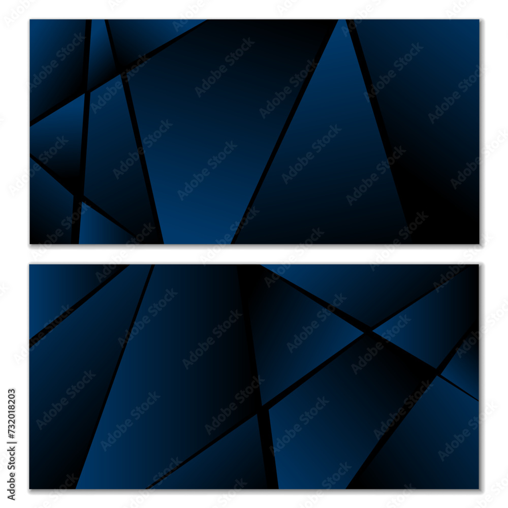 Abstract polygonal pattern. Set of two dark gradient polygonal backgrounds. Background design, cover, postcard, banner, wallpaper Abstract polygonal pattern. Set of two dark gradient polygonal backgrounds. Background design, cover, postcard, banner, wallpaper