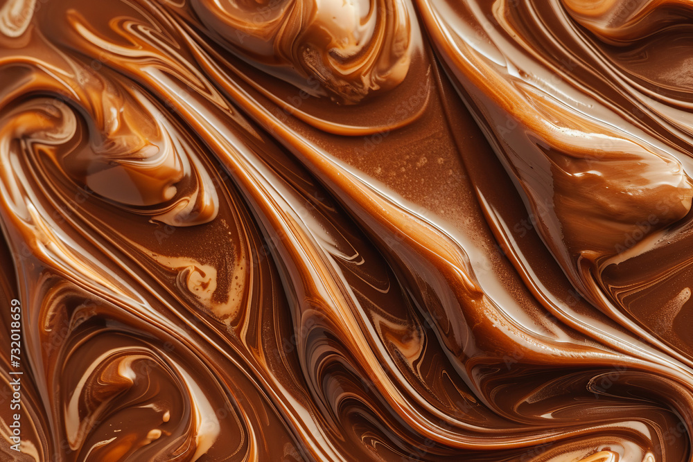 A mass of Toffee swirl background. melted Toffee mass. Gradient Mesh Toffee swirl background. Clean, detailed melted Toffee mass. - obrazy, fototapety, plakaty 