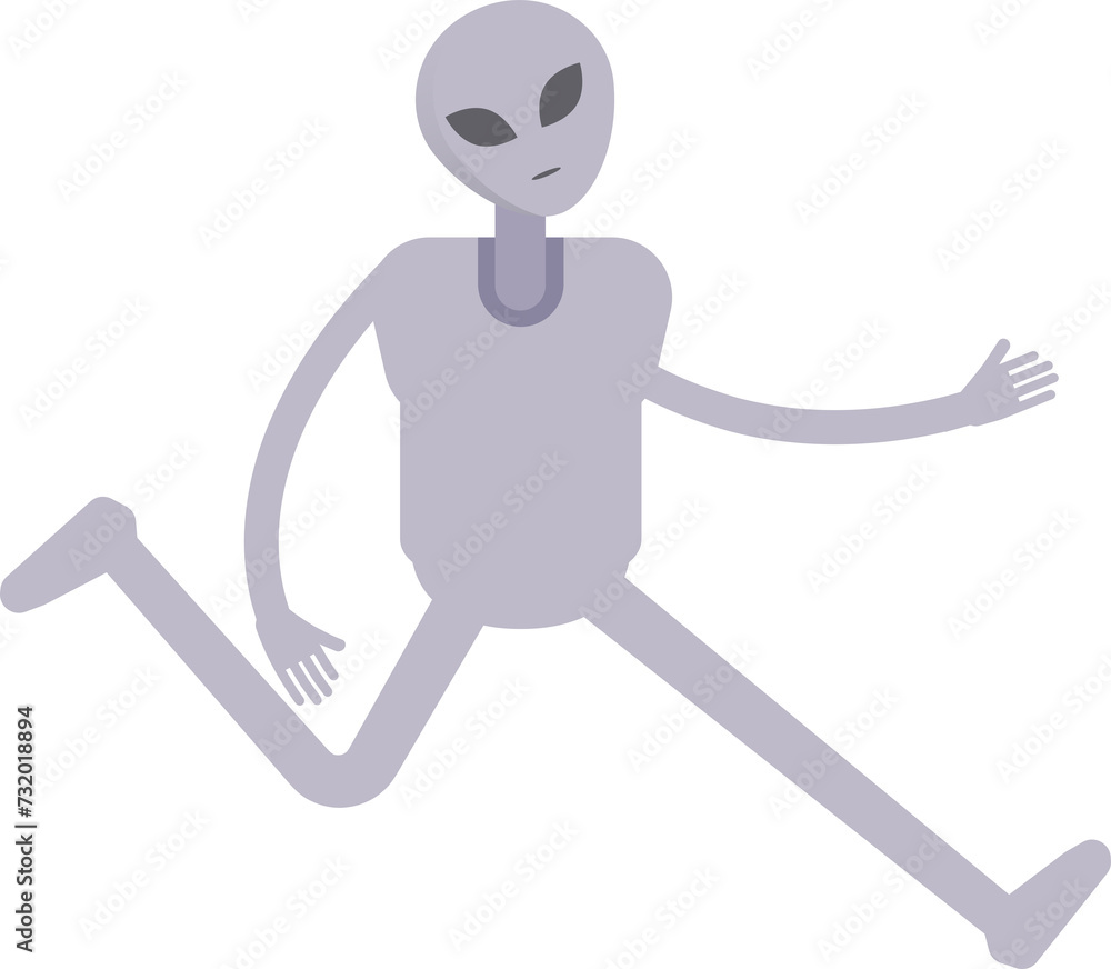 Alien Character Running Illustration
Alien Character Running Illustration