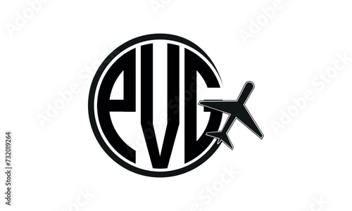 PVG three initial letter circle tour & travel agency logo design vector template. hajj Umrah agency, abstract, wordmark, business, monogram, minimalist, brand, company, flat, tourism agency, tourist