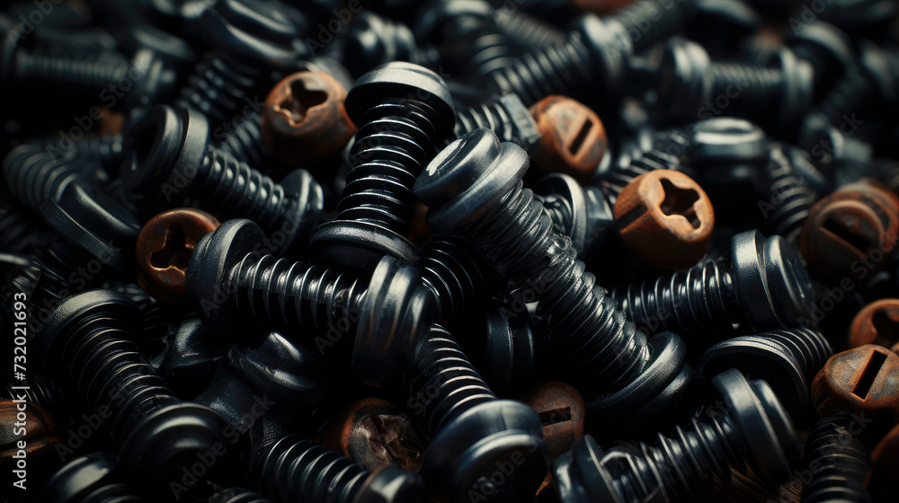 Screws and bolts photo background pattern Screws and bolts photo background pattern