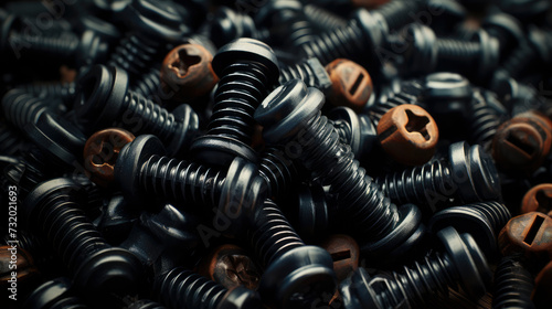 Screws and bolts photo background pattern