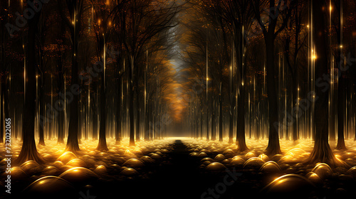 A virtual forest of glowing trees, 