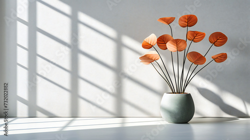 Elegant Floral Arrangement: Bouquet of Bright Flowers in a Vase on a Table by the Window, Romantic Home Decor