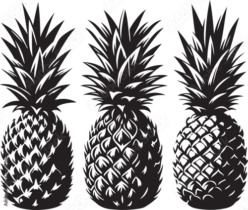 Vector illustration of a pineapple  