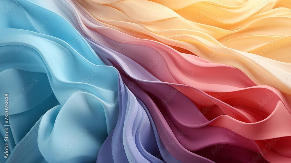 Beautiful Pastel Colorful Silk Background 