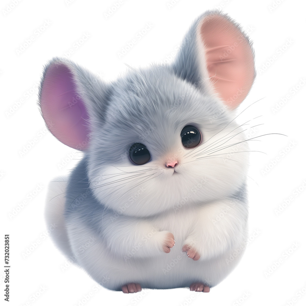 Cute 3D Chinchilla Cartoon Cute 3D Chinchilla Cartoon